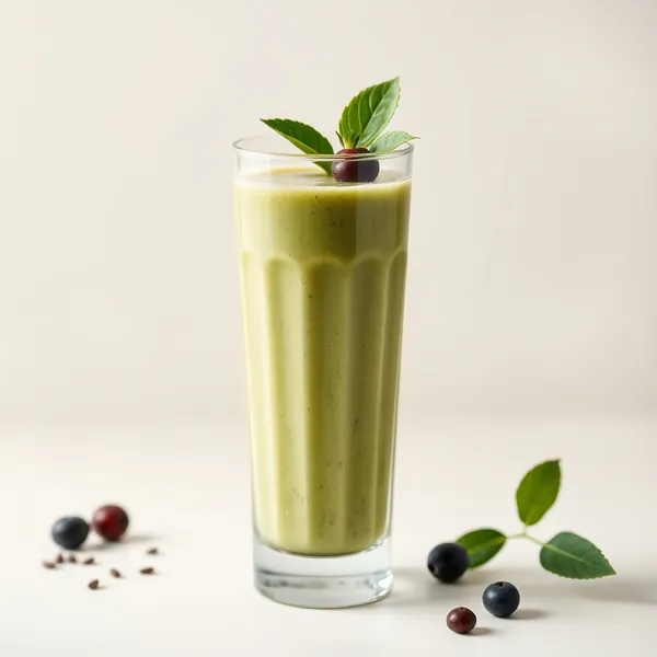 Smoothie Vert Detox avec Graines de Chia et Lait de Soja