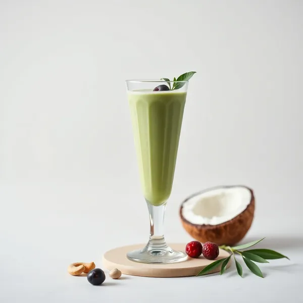 Smoothie Vert Détox au Lait de Coco et Anacardier