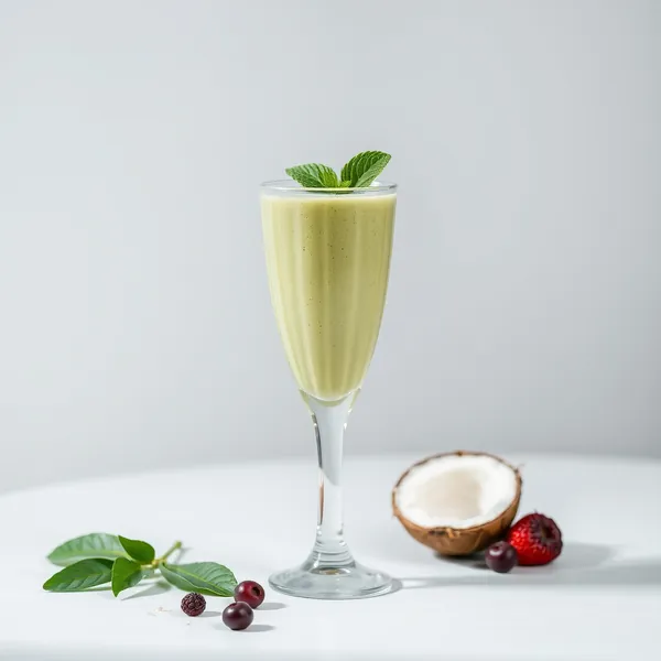 Smoothie Vert Détox au Coco et Yogourt Grec