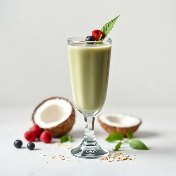 Smoothie Vert Détox au Lait de Coco et Avoine