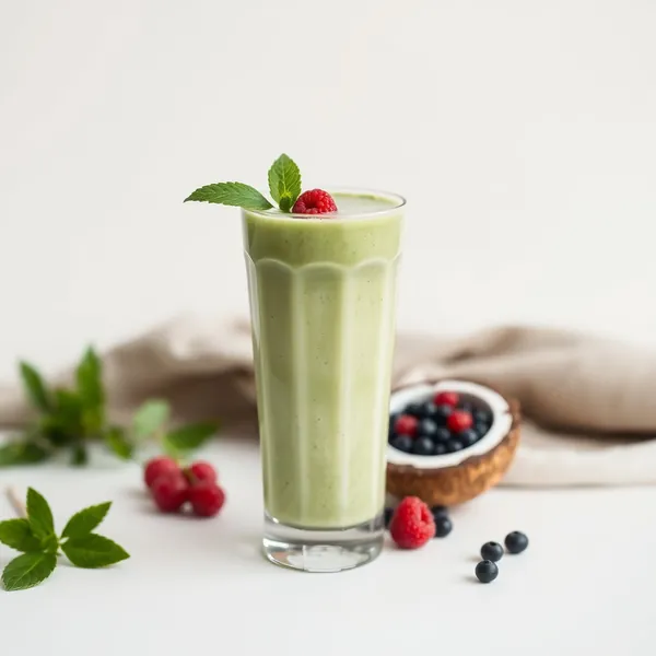 Smoothie Detox Verde con Latte di Cocco e Farro