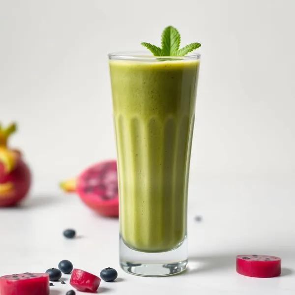 Smoothie Verde Desintoxicante com Fruta Dragão e Café Frio