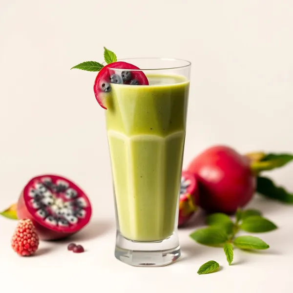 Grüner Entgiftungs-Dragonfruit-Hanfmilch-Smoothie