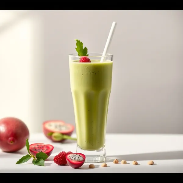 Smoothie Verde Detox de Dragonfruit y Leche de Pistacho