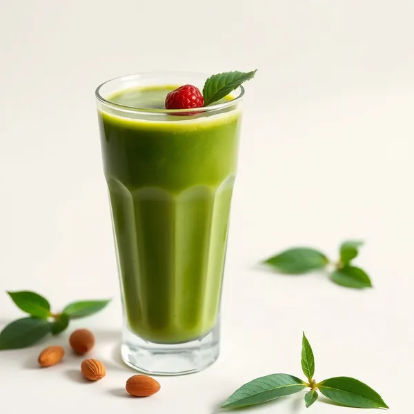 Green Detox Ginger Almond Coconut Milk Smoothie