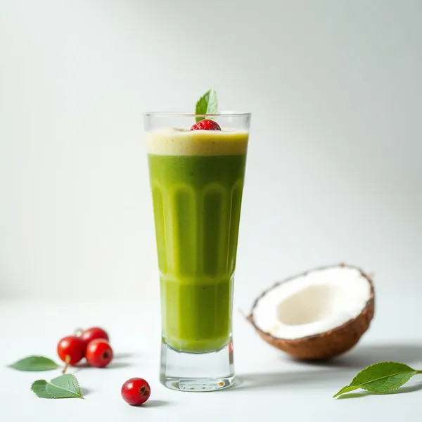 Smoothie Vert Détoxifiant au Gingembre et Eau de Coco