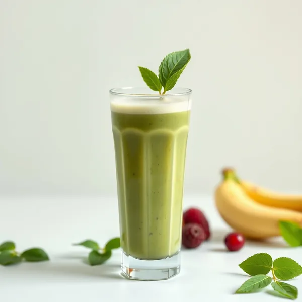Grüner Detox Ingwer Kefir Milch Smoothie