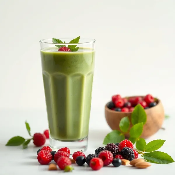 Smoothie Verde Detox con Bacca Goji, Mandorla e Latte di Cocco