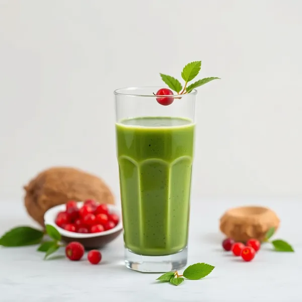 Smoothie Vert Détox aux Baies de Goji et Eau de Coco