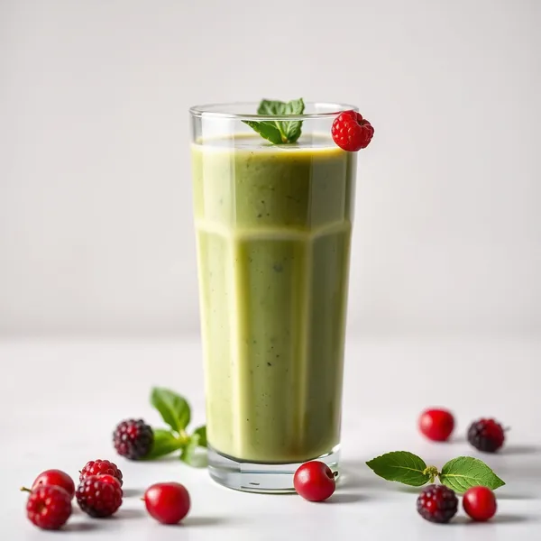 Smoothie Vert Detox à la Baie Goji et Lait de Noisette