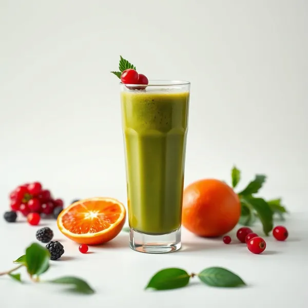 Smoothie Vert Detox de Baies de Goji et Jus d'Orange