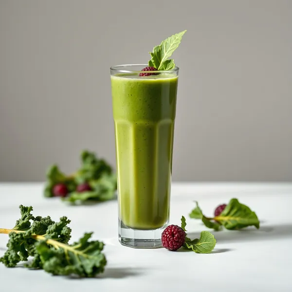 Smoothie Vert Détox au Kale et Lait de Cannabis