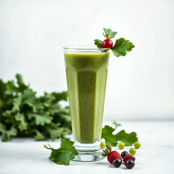 Smoothie Verde Detox de Couve e Ervilha