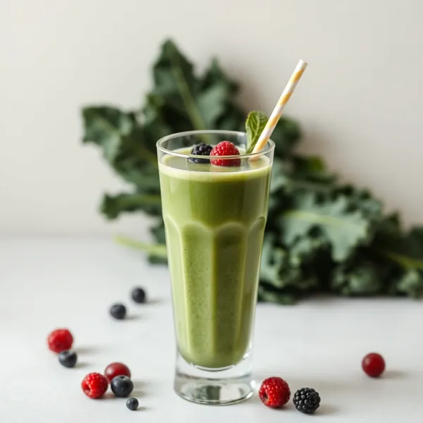 Smoothie Verde Detox de Kale y Leche de Espelta