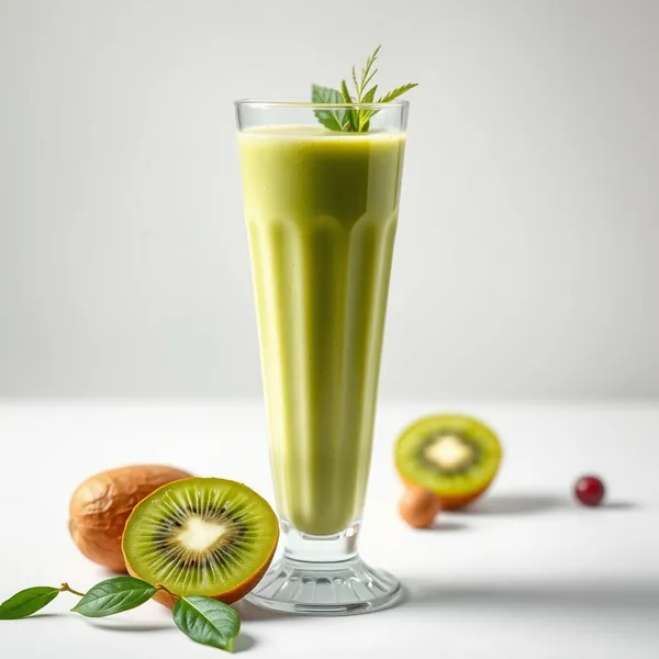 Smoothie Vert Detox Kiwi et Lait de Noisette