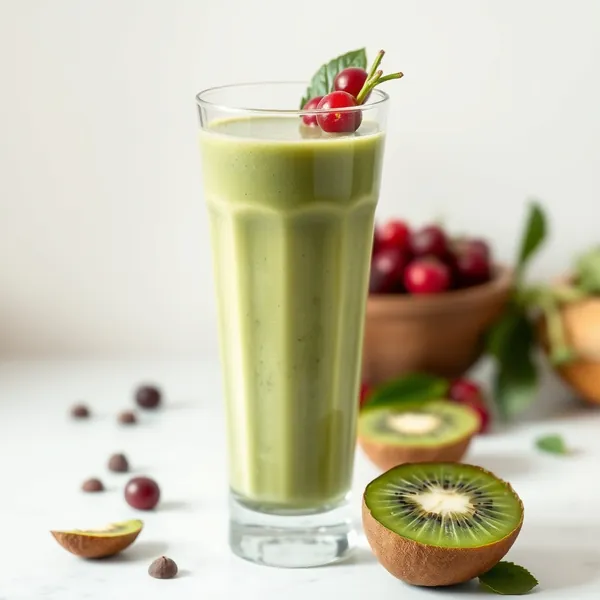 Smoothie Verde Detox di Kiwi e Latte di Riso