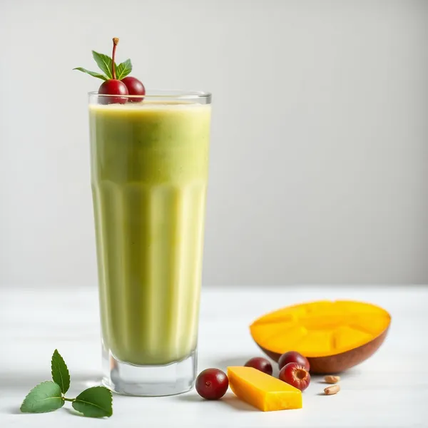 Green Detox Mango Hazelnut Milk Smoothie