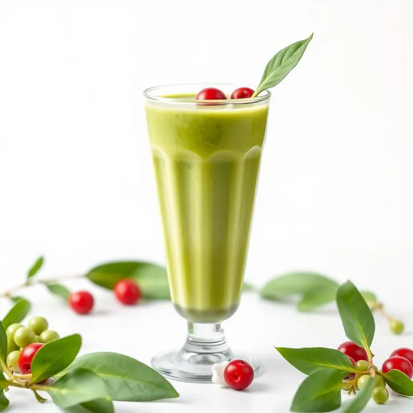 Smoothie Verde Desintoxicante de Mango y Leche de Guisante