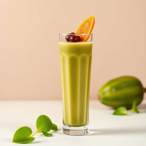 Smoothie Verde Detox alla Papaya e Caffè Freddo