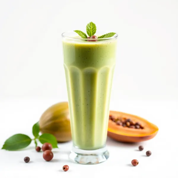 Smoothie Vert Détox à la Papaye et au Lait de Noisette