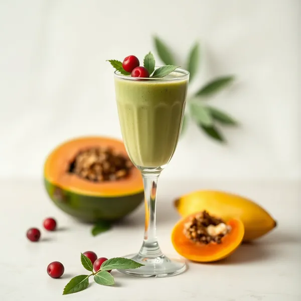 Smoothie Vert Détox à la Papaye et au Lait de Chanvre
