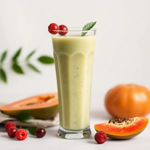 Green Detox Papaya Kefir Milk Smoothie