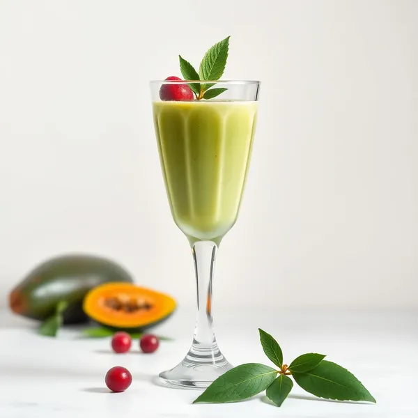 Smoothie Vert Détoxifiant à la Papaye et Matcha