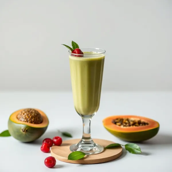 Green Detox Papaya Rice Milk Smoothie
