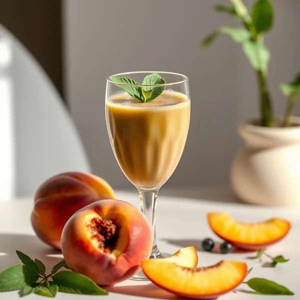 Green Detox Peach Cold Brew Coffee Smoothie