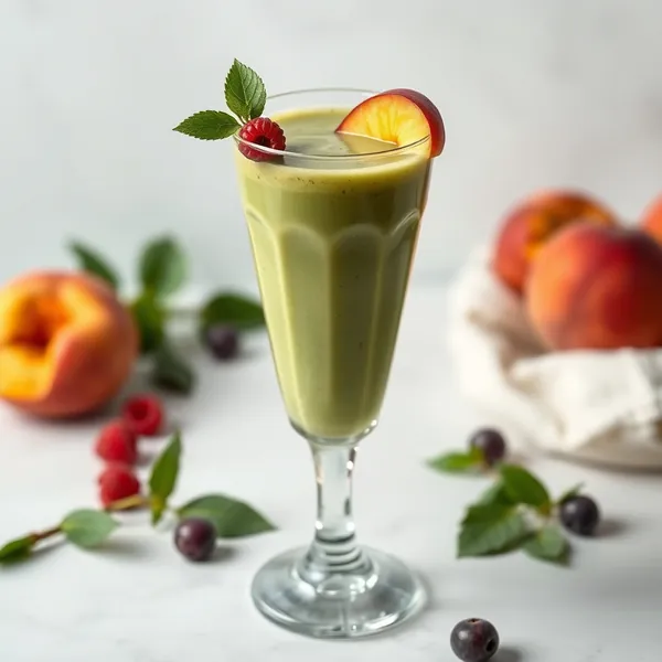 Smoothie Vert Detox Pêche Matcha