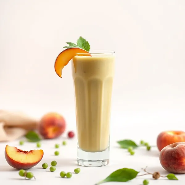 Smoothie Verde Desintoxicante de Pêssego e Ervilha