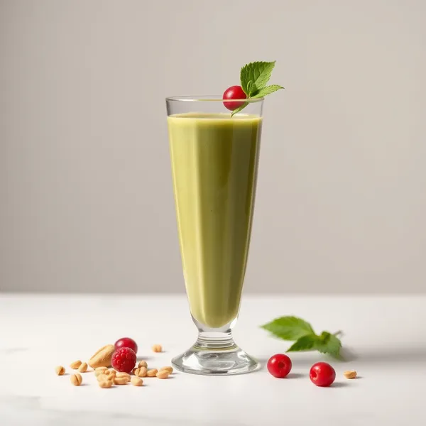Green Detox Peanut Butter Matcha Tea Smoothie