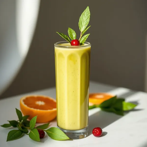 Smoothie Vert Detox au Beurre de Cacahuète et Jus d'Orange