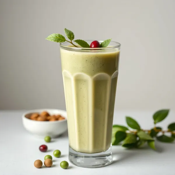 Smoothie Verde Detox al Burro di Arachidi e Latte di Piselli