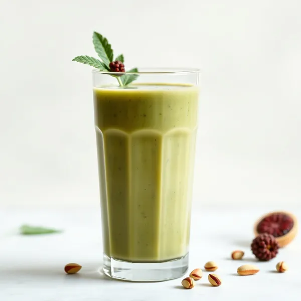 Smoothie Vert Detox Beurre de Cacahuète et Lait de Pistache