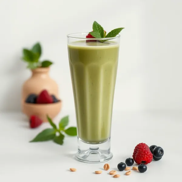 Green Detox Peanut Butter Spelt Milk Smoothie