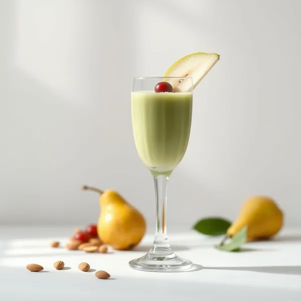 Smoothie Verde Detox de Pera y Leche de Almendra