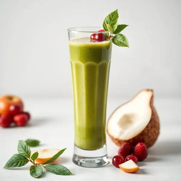 Smoothie Vert Detox à la Poire et à l'Eau de Coco