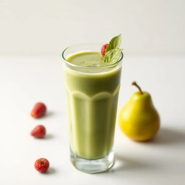 Smoothie Vert Detox à la Poire et au Lait de Cannabis