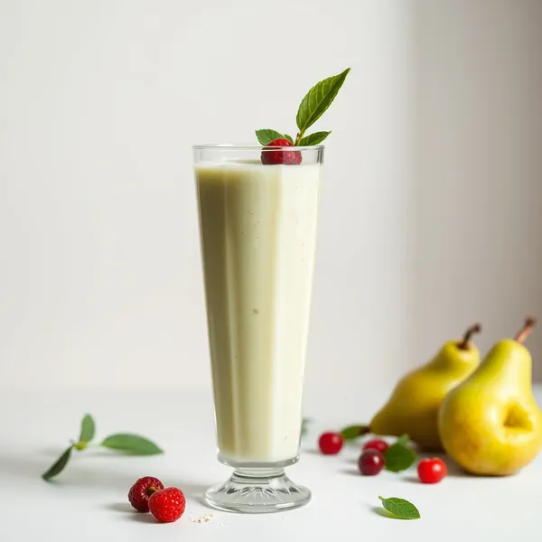 Smoothie Verde Desintoxicante de Pera y Leche de Avena