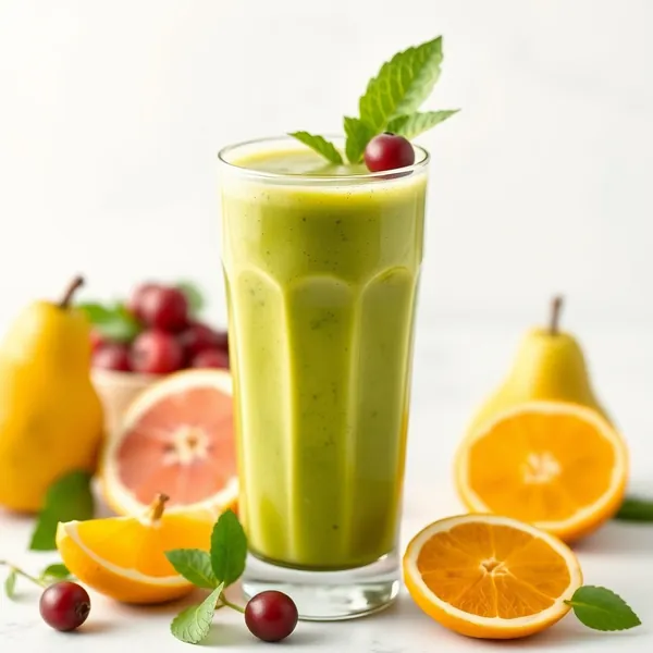 Smoothie Vert Detox à la Poire et à l'Orange