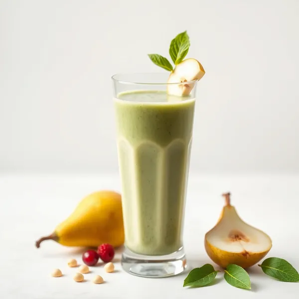 Smoothie Verde Detox de Pera e Pistache