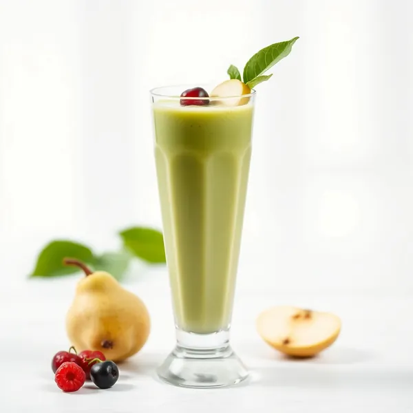 Smoothie Verde Detox alla Pera con Latte di Riso