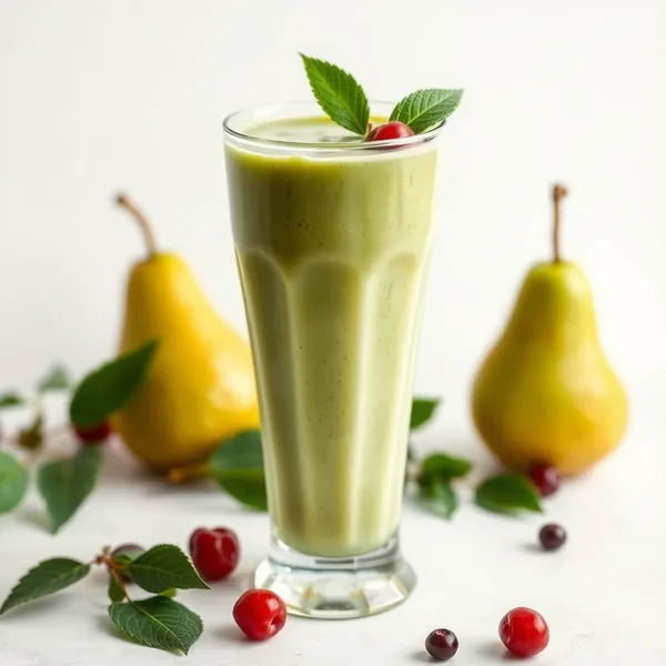 Smoothie Verde Desintoxicante de Pera com Leite de Soja