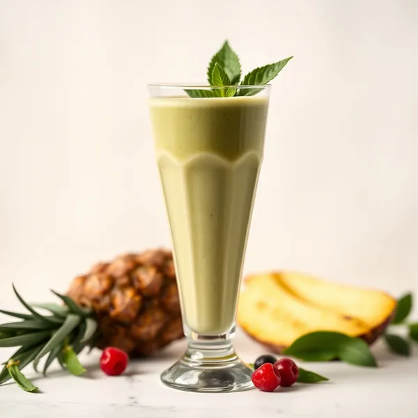 Smoothie Vert Détox à l'Ananas et au Lait de Chanvre