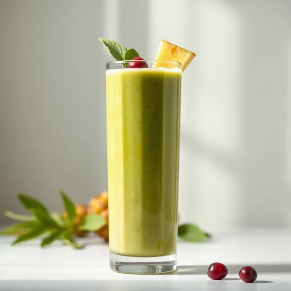 Smoothie Verde Desintoxicante de Piña y Kefir