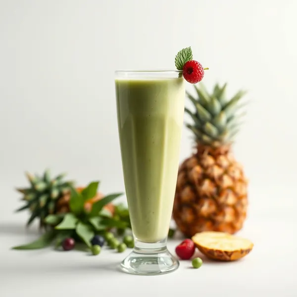 Smoothie Verde Desintoxicante de Abacaxi e Ervilha