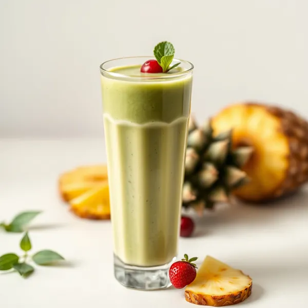 Smoothie Verde Detox all'Ananas e Latte di Spelta
