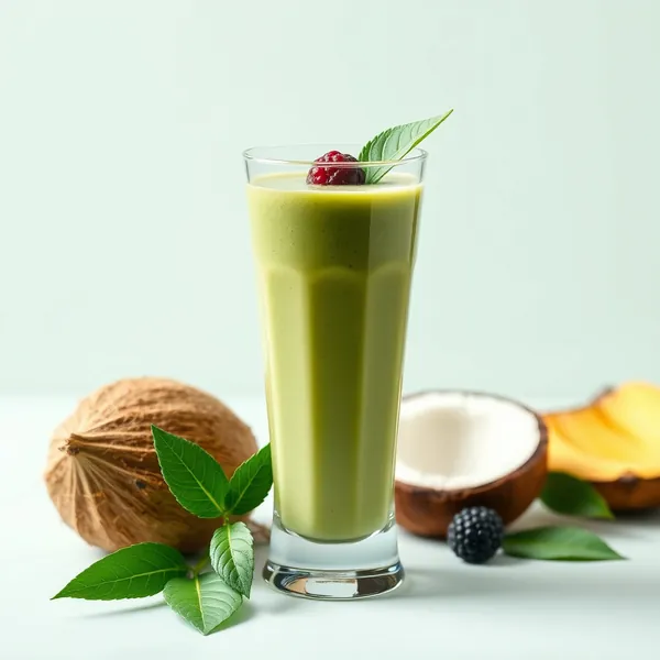 Smoothie Vert Detox avec Protéine et Eau de Coco