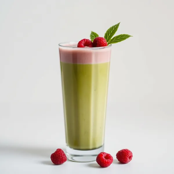Smoothie Vert Detox Framboise et Lait de Cannabis